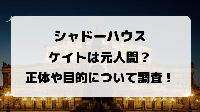 シャドーハウスのケイトは元人間？顔や正体について徹底調査！